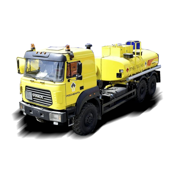 Бензовоз АЦ-12 на шасси Урал-М 6×6 (бескапотный)